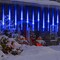 Christmas Lights Outdoor,20 inch 10 Tubes 540 LED Meteor Shower Lights Falling Rain Drop Lights Icicle Snow Cascading Xmas Lights for Tree Wedding Party Garden Holiday Decoration,Blue